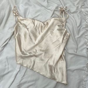 Cream satin top